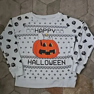 Peanuts Snoopy Graphic Happy Halloween Retro Sweatshirt 2016